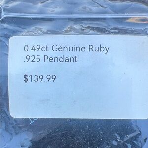 Genuine Ruby .925 Pendant